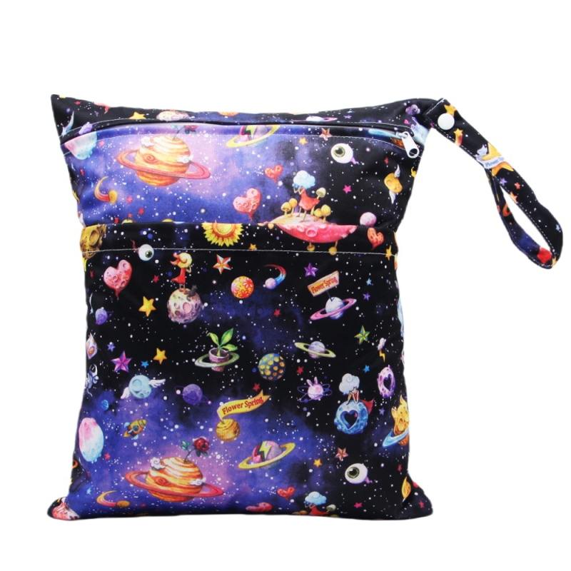 Vodootporna torba za pelene s dvostrukim zatvaračima, prijenosna torba za majku, organizator za pohranu pelena, poliester