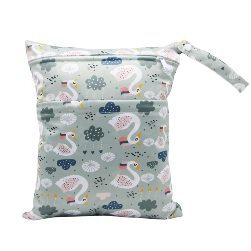 Vodootporna torba za pelene s dvostrukim zatvaračima, prijenosna torba za majku, organizator za pohranu pelena, poliester