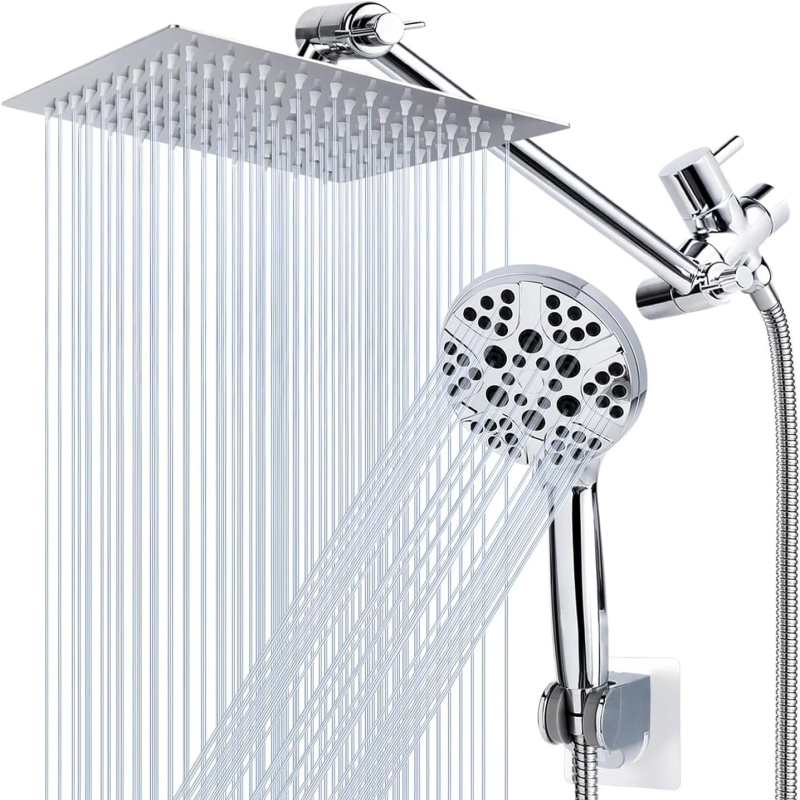 Skrytá montáž sprchového setu, sprchová hlava s 10 funkciami (ABS materiál, regulácia teploty, elektroplakovaný povrch, CUPC certifikát)