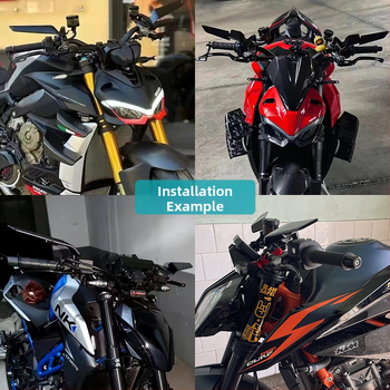 Motocyklové spätné zrkadlo s krídlovým dizajnom – telo z hliníkovej zliatiny, odlievané hliníkové puzdro, štvorcové sklo, ortodontický montážny typ, kompatibilné s NK800, Kawasaki Z900, CB400F, CB650R a KTM cestovnými motocykli