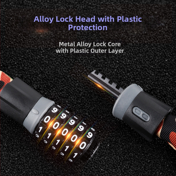 Zhiwei zámok s reťazovým zámkom na bicykel, elektrické vozidlo a motocykel — zliatinová oceľ, 500 g, Model Password Chain Lock