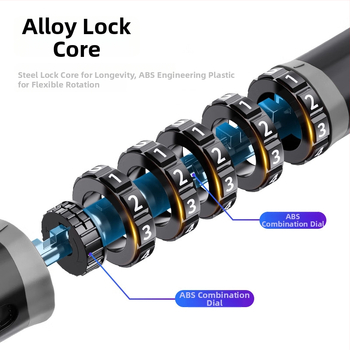 Zhiwei zámok s reťazovým zámkom na bicykel, elektrické vozidlo a motocykel — zliatinová oceľ, 500 g, Model Password Chain Lock