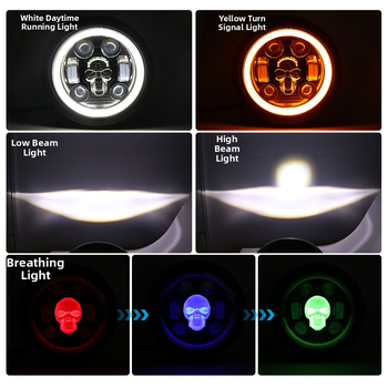Motocyklové LED svetlo, hliníkové telo, 12V, vodotesné, model motor210, životnosť 50 000 hodín