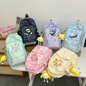 Little Elite iskolai hátizsák légpárnás vállpántokkal, 20–35L kapacitás, 10 hüvelykes laptophoz, Oxford anyag, Anime Cartoon minta
