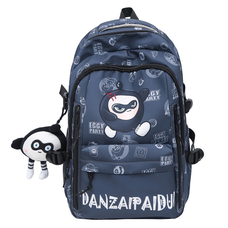 Little Elite iskolai hátizsák légpárnás vállpántokkal, 20–35L kapacitás, 10 hüvelykes laptophoz, Oxford anyag, Anime Cartoon minta