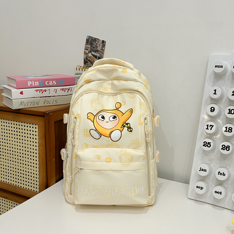 Little Elite iskolai hátizsák légpárnás vállpántokkal, 20–35L kapacitás, 10 hüvelykes laptophoz, Oxford anyag, Anime Cartoon minta