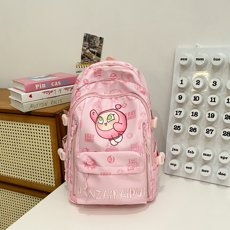 Little Elite iskolai hátizsák légpárnás vállpántokkal, 20–35L kapacitás, 10 hüvelykes laptophoz, Oxford anyag, Anime Cartoon minta