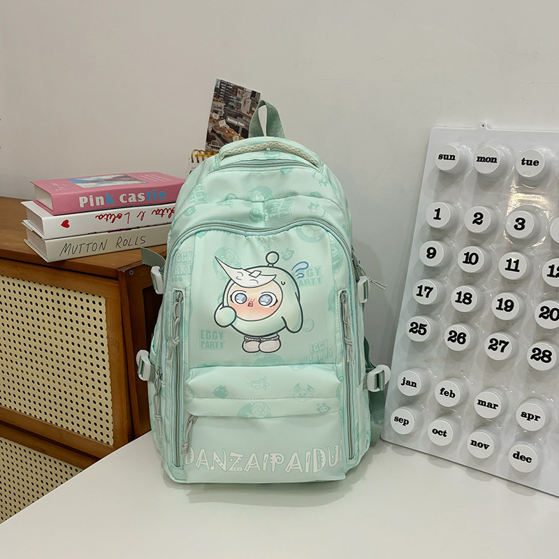 Little Elite iskolai hátizsák légpárnás vállpántokkal, 20–35L kapacitás, 10 hüvelykes laptophoz, Oxford anyag, Anime Cartoon minta