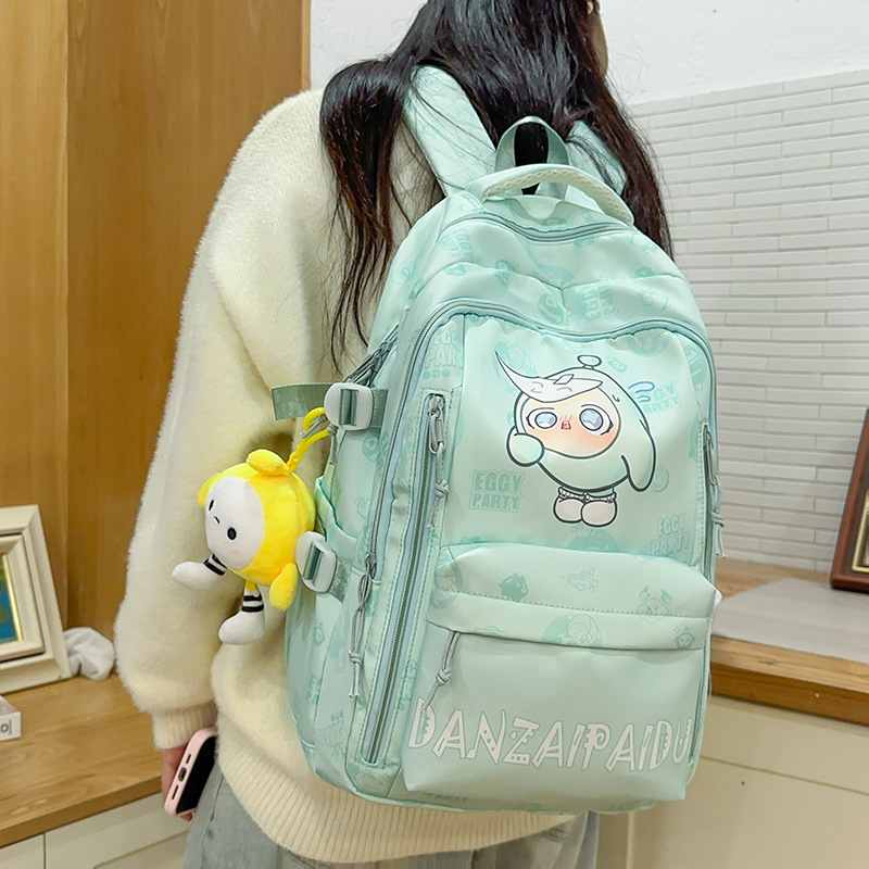 Little Elite iskolai hátizsák légpárnás vállpántokkal, 20–35L kapacitás, 10 hüvelykes laptophoz, Oxford anyag, Anime Cartoon minta