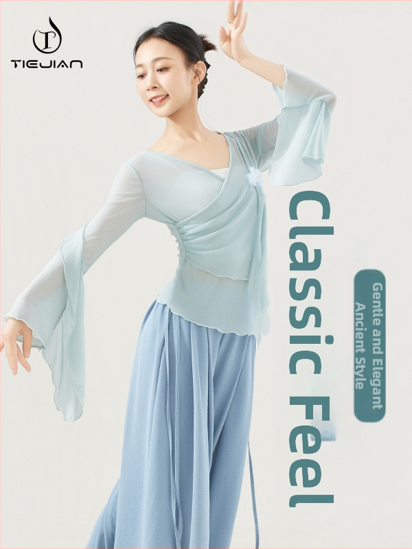 Dámsky moderný tanečný top — elastická sieťovina, jednofarebný, 92% nylon/poliamid, vhodný na scénu, latino a etnický tanec