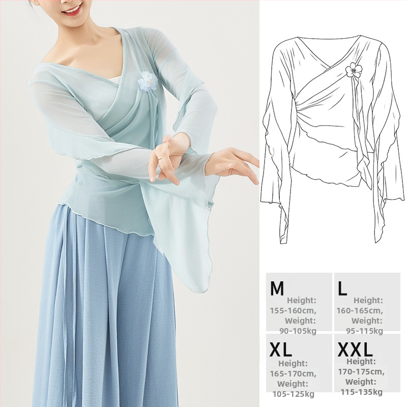 Dámsky moderný tanečný top — elastická sieťovina, jednofarebný, 92% nylon/poliamid, vhodný na scénu, latino a etnický tanec