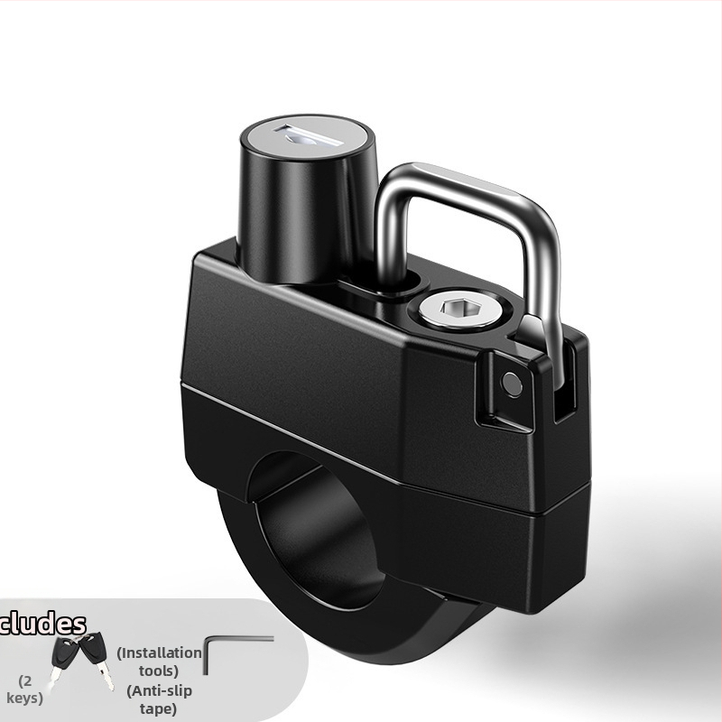 Zámok prilby pre elektrický motocykel — hliníková zliatina, model Dragon Head Handlebar Helmet Lock, vhodný pre 24 mm trubku, hmotnosť 246 g, značka Nanke