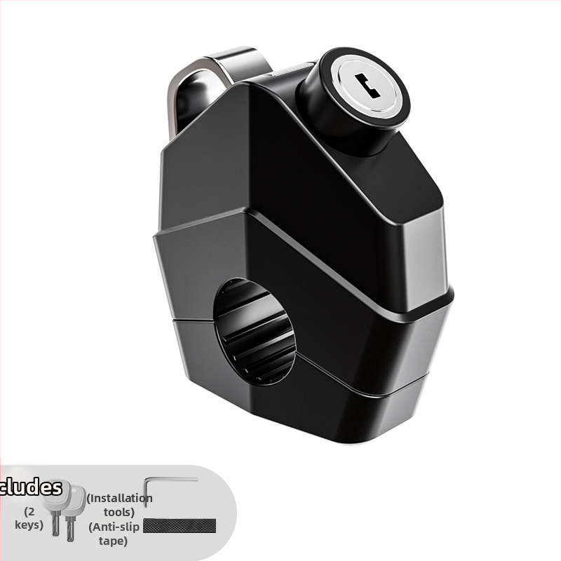 Zámok prilby pre elektrický motocykel — hliníková zliatina, model Dragon Head Handlebar Helmet Lock, vhodný pre 24 mm trubku, hmotnosť 246 g, značka Nanke