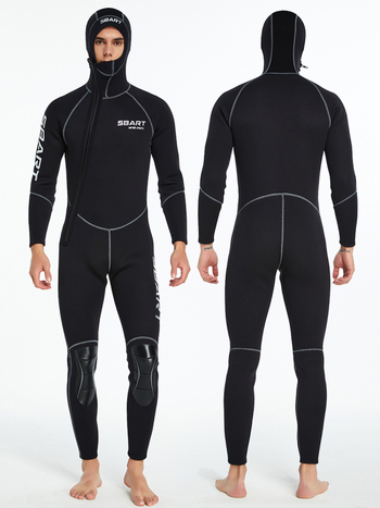 7 mm neoprenový potápačský oblek s flísovou podšívkou, vodeodolný a teplý, predný zips, unisex