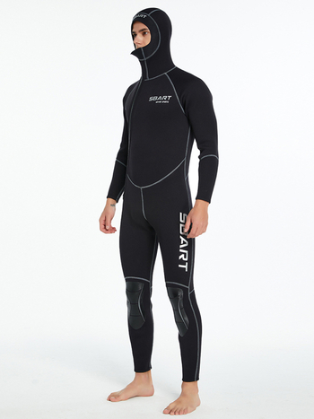 7 mm neoprenový potápačský oblek s flísovou podšívkou, vodeodolný a teplý, predný zips, unisex