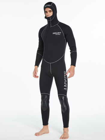 7 mm neoprenový potápačský oblek s flísovou podšívkou, vodeodolný a teplý, predný zips, unisex