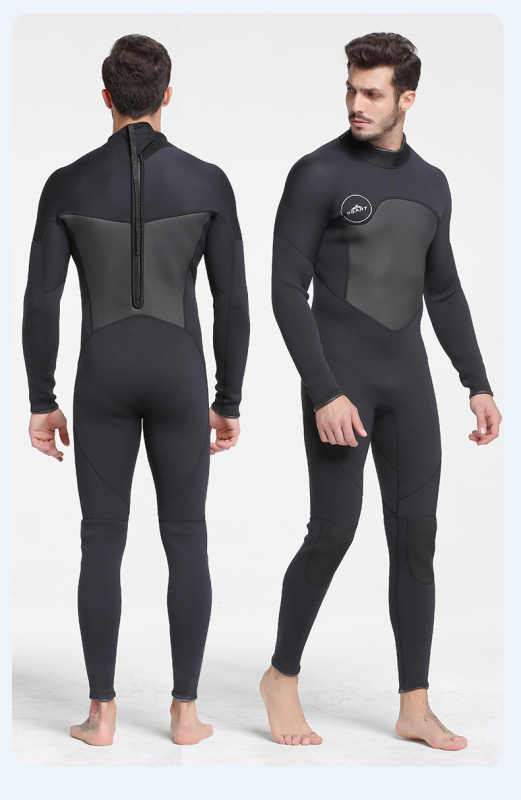 7 mm neoprenový potápačský oblek s flísovou podšívkou, vodeodolný a teplý, predný zips, unisex