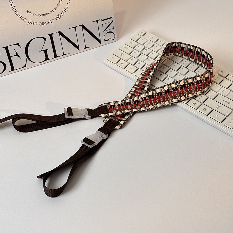 Popruh na tašku/ramenný popruh — polyesterové vlákno, geometrický vzor, mestská jednoduchosť, jar 2025