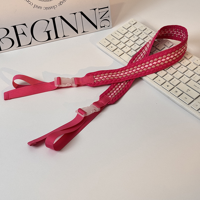 Popruh na tašku/ramenný popruh — polyesterové vlákno, geometrický vzor, mestská jednoduchosť, jar 2025