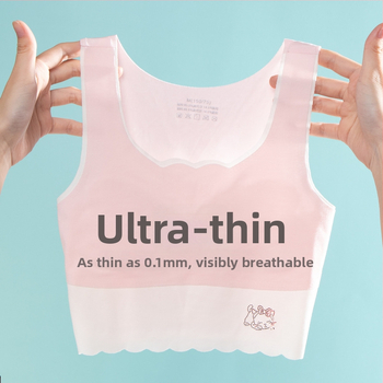 Detské spodné prádlo v štýle vesty z modalnej tkaniny, etapa 1 (9–13 rokov), ultratenký tvarovaný košíček