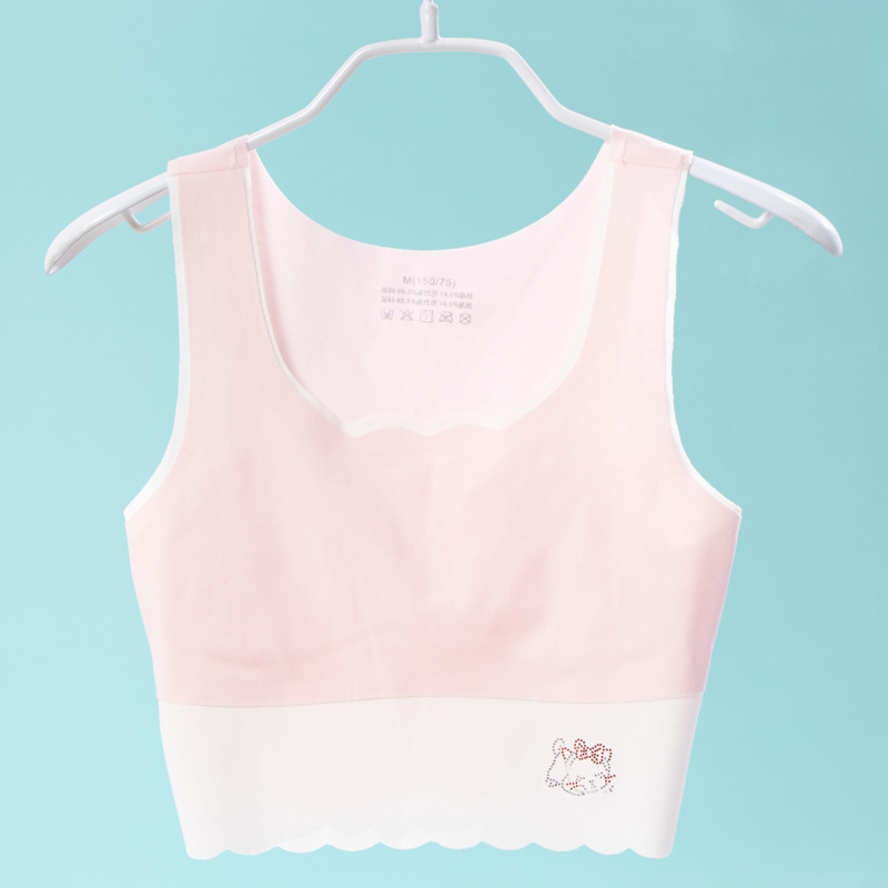 Detské spodné prádlo v štýle vesty z modalnej tkaniny, etapa 1 (9–13 rokov), ultratenký tvarovaný košíček