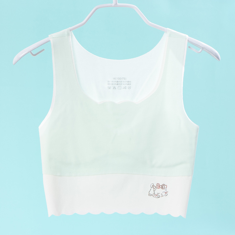 Detské spodné prádlo v štýle vesty z modalnej tkaniny, etapa 1 (9–13 rokov), ultratenký tvarovaný košíček