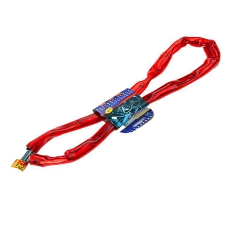 Zámok na reťaz s meďovým jadrom pre bicykle, elektrické bicykle a motocykle; model 1, kód tovaru whm0723, balené v OPP vrecku.