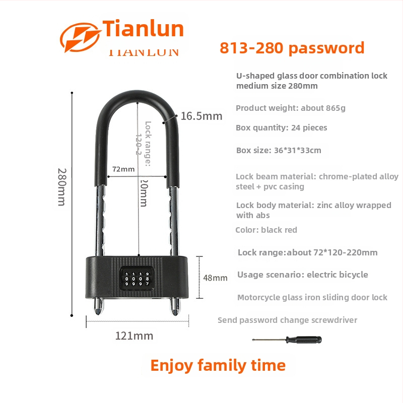 813 Zámok s kódom – Zliatina zinku s ABS povlakom – Zámok na domáce použitie – Vhodný pre sklenené dvojdverové a posuvné dvere – Moderný minimalistický štýl
