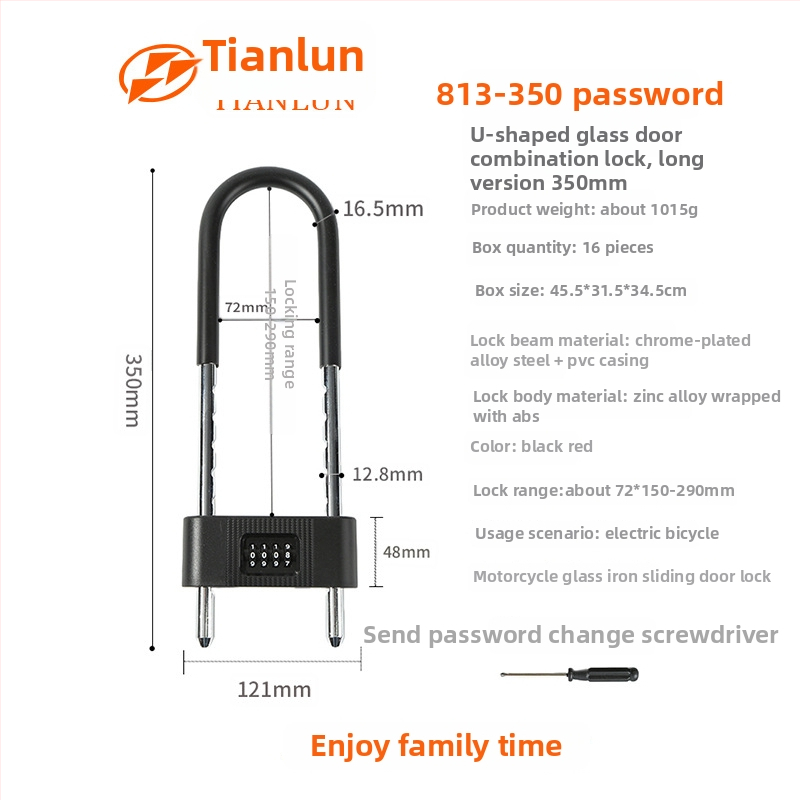 813 Zámok s kódom – Zliatina zinku s ABS povlakom – Zámok na domáce použitie – Vhodný pre sklenené dvojdverové a posuvné dvere – Moderný minimalistický štýl