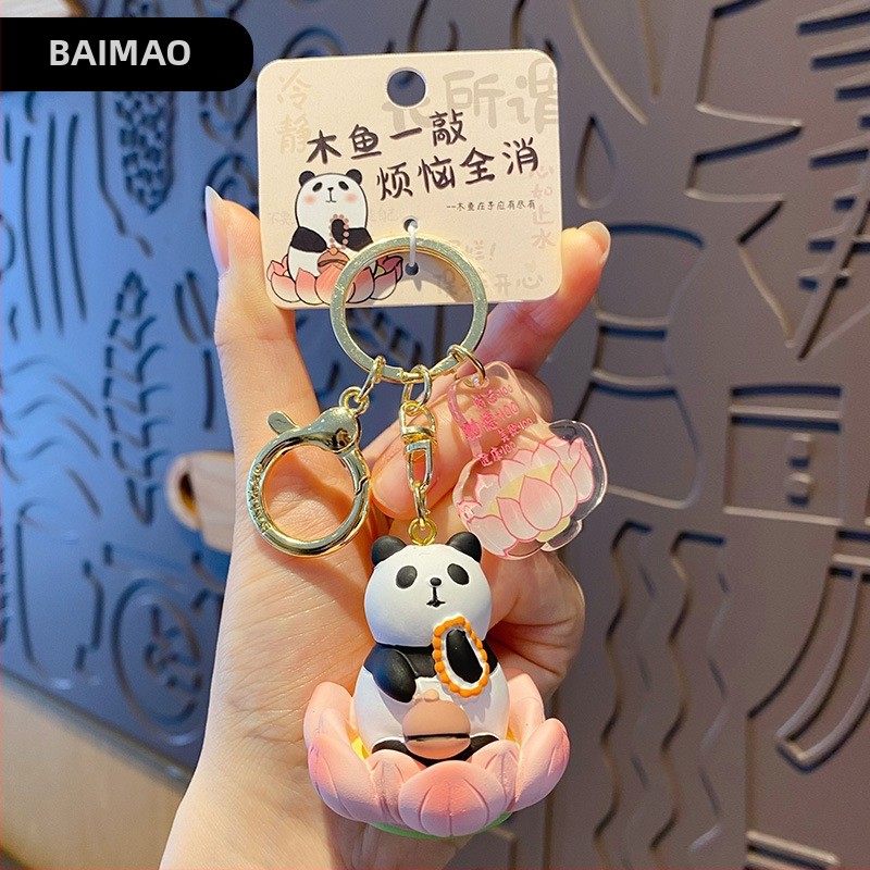 Capybara prívesok na kľúče – živica, kreslený štýl Buddha-Lotus séria, samostatné balenie