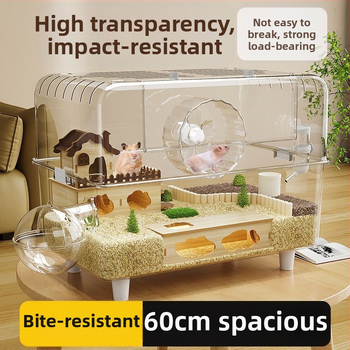 Klietka pre hamstera — Obrovská vila, Luxus, ľahká na čistenie; Materiál: Plast; Pre hamstera; Pôvod: Iné; Nie je importovaná