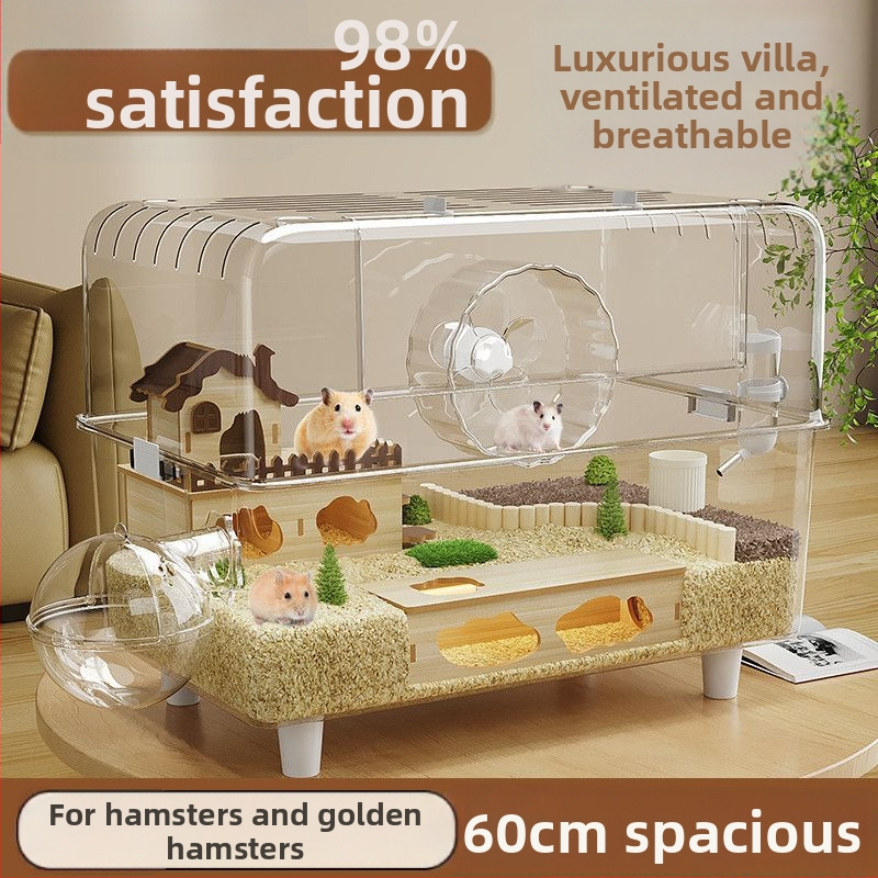 Klietka pre hamstera — Obrovská vila, Luxus, ľahká na čistenie; Materiál: Plast; Pre hamstera; Pôvod: Iné; Nie je importovaná
