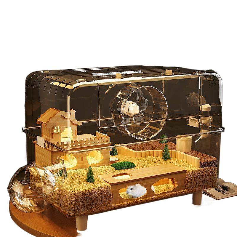 Klietka pre hamstera — Obrovská vila, Luxus, ľahká na čistenie; Materiál: Plast; Pre hamstera; Pôvod: Iné; Nie je importovaná