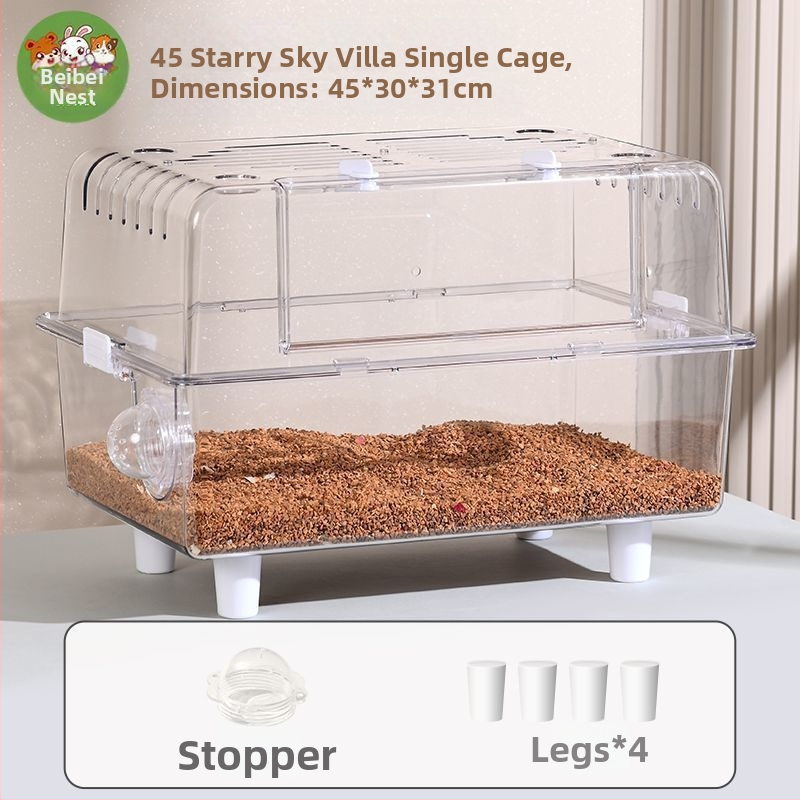 Klietka pre hamstera — Obrovská vila, Luxus, ľahká na čistenie; Materiál: Plast; Pre hamstera; Pôvod: Iné; Nie je importovaná