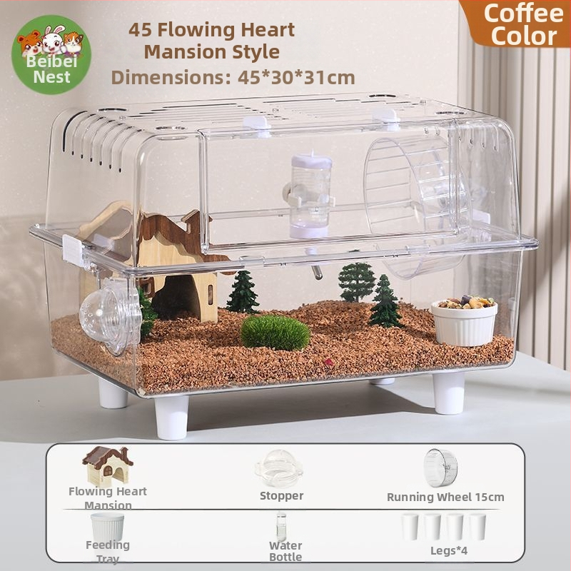 Klietka pre hamstera — Obrovská vila, Luxus, ľahká na čistenie; Materiál: Plast; Pre hamstera; Pôvod: Iné; Nie je importovaná