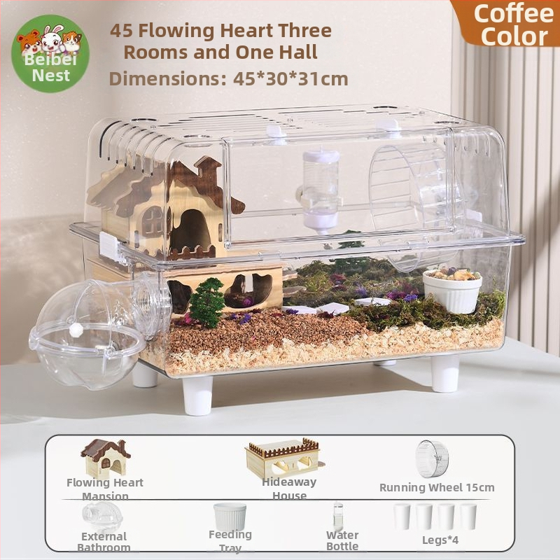 Klietka pre hamstera — Obrovská vila, Luxus, ľahká na čistenie; Materiál: Plast; Pre hamstera; Pôvod: Iné; Nie je importovaná