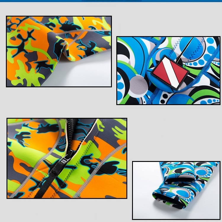 Wetsuit 3 mm termálny, kamufláž, jednopanelový, unisex