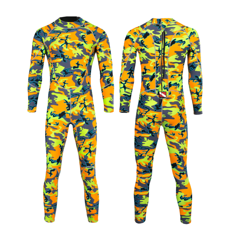 Wetsuit 3 mm termálny, kamufláž, jednopanelový, unisex