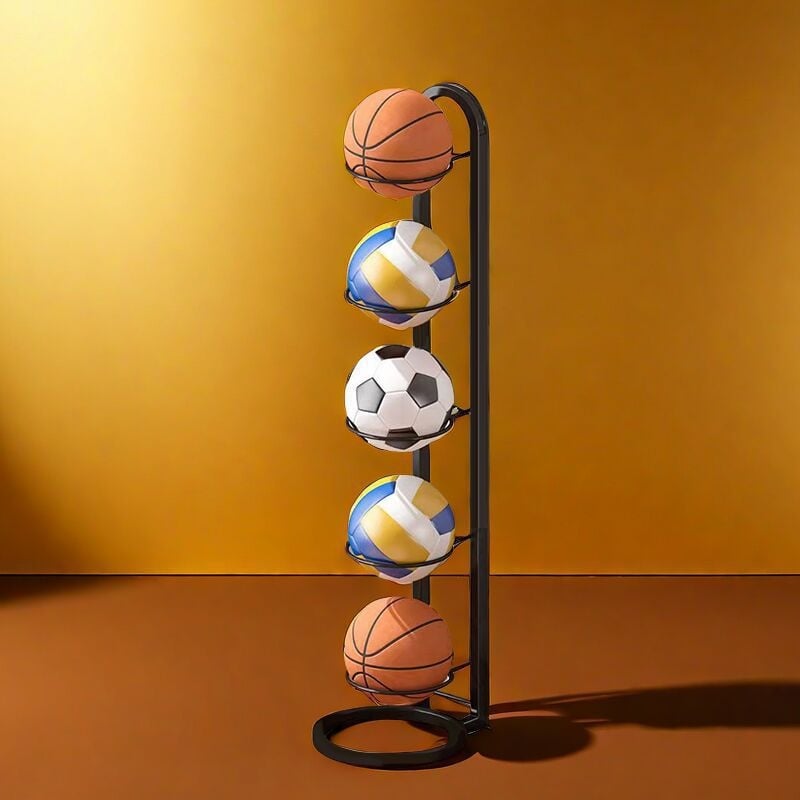 Vnútorný stenový stojan na lopty pre basketbal, futbal a volejbal – liatina Beitongxue