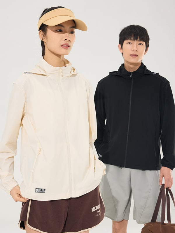 Unisex vanjski windbreaker s UV zaštitom UPF50+, brzo sušenje, prozračan, ultra lagan, najlonska tkanina