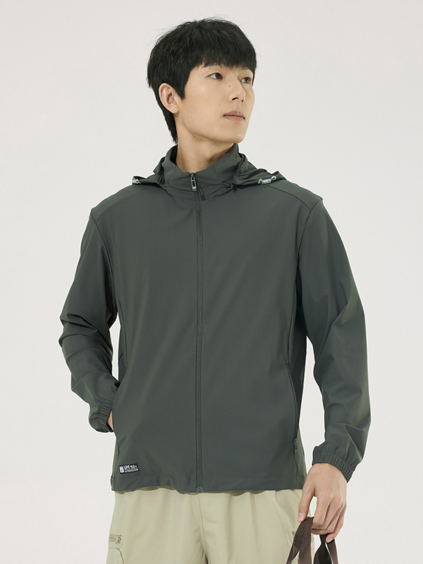 Unisex vanjski windbreaker s UV zaštitom UPF50+, brzo sušenje, prozračan, ultra lagan, najlonska tkanina