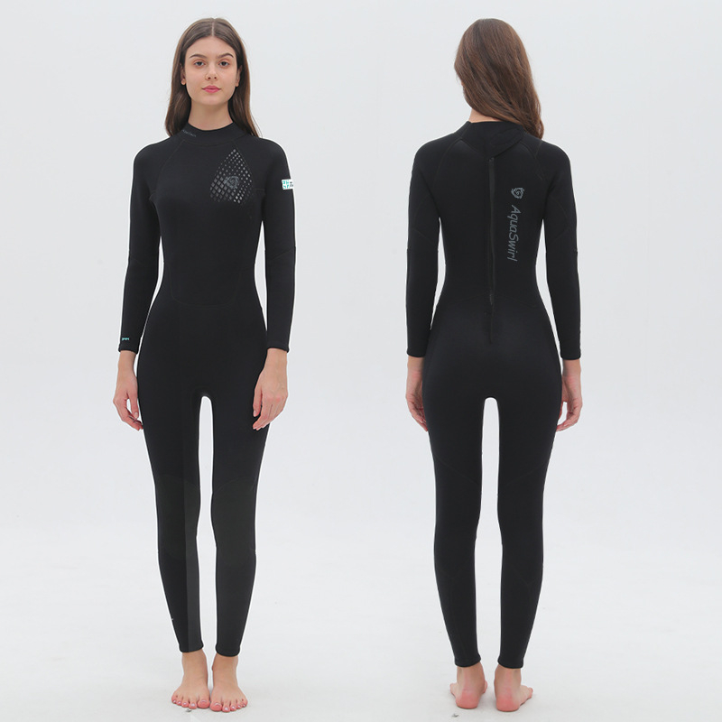 3mm unisex kompletný potápačský oblek s dlhými rukávmi, SCR neoprén 90% + nylon 10%, tepelná ochrana, vhodný pre všetky ročné obdobia