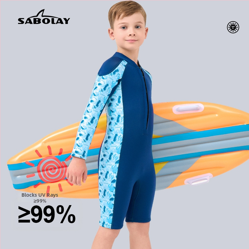 Detský 2,5 mm neoprenový oblek, unisex, vodotesný, ochrana pred slnkom, karikatúrny vzor