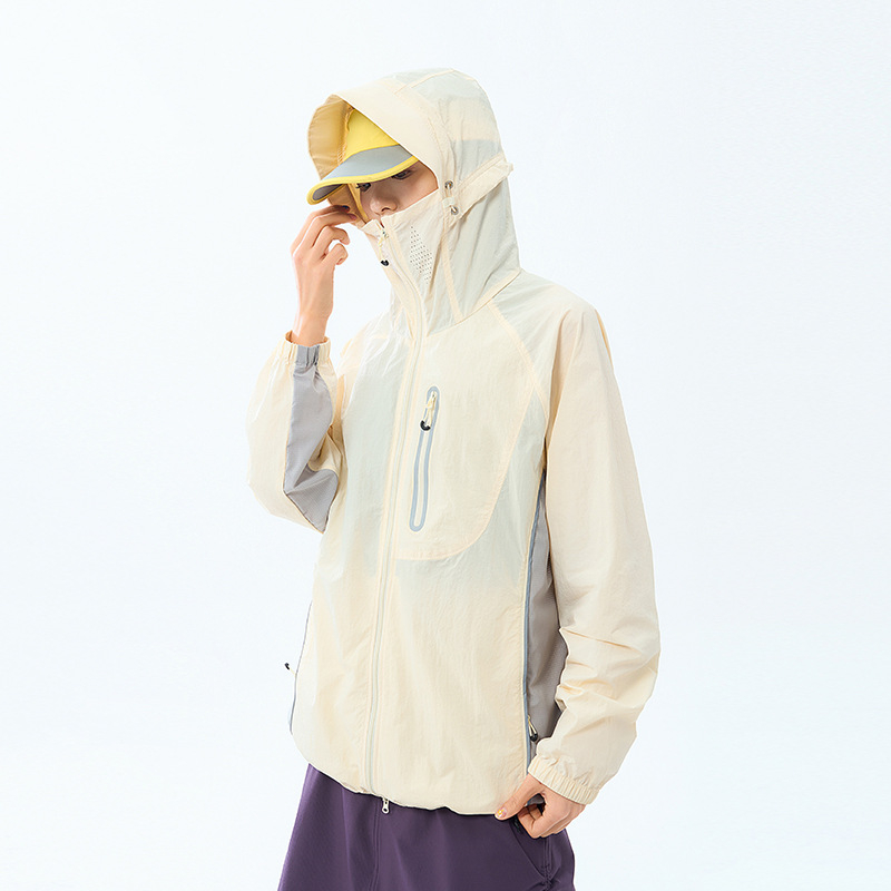 Woodpecker unisex najlon windbreaker s UV zaštitom UPF50+, kapuljačom, brzo se suši, prozračna, lagana
