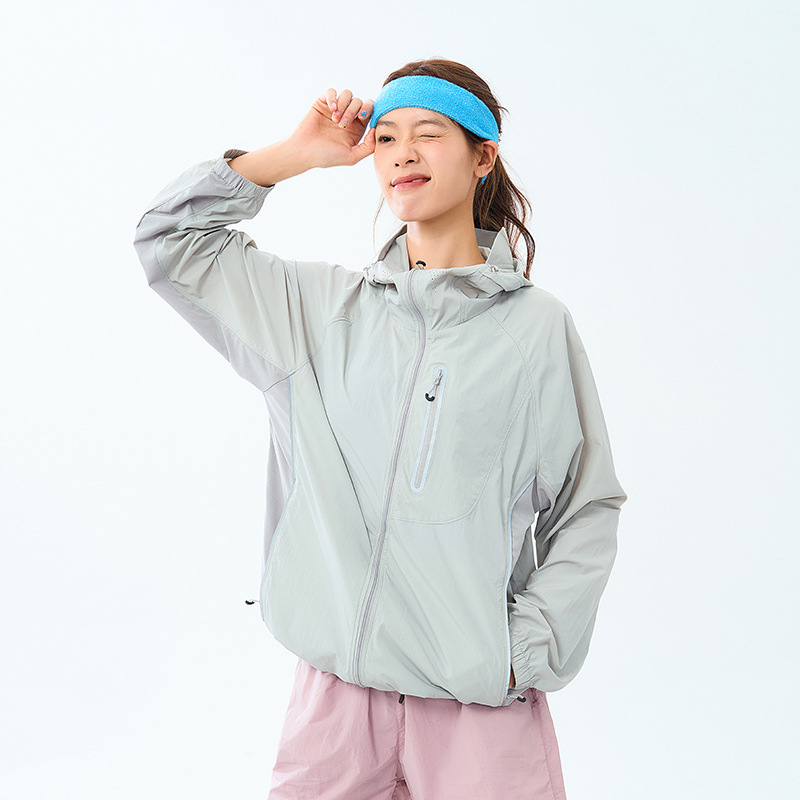 Woodpecker unisex najlon windbreaker s UV zaštitom UPF50+, kapuljačom, brzo se suši, prozračna, lagana