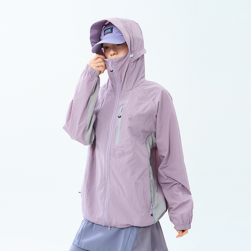 Woodpecker unisex najlon windbreaker s UV zaštitom UPF50+, kapuljačom, brzo se suši, prozračna, lagana