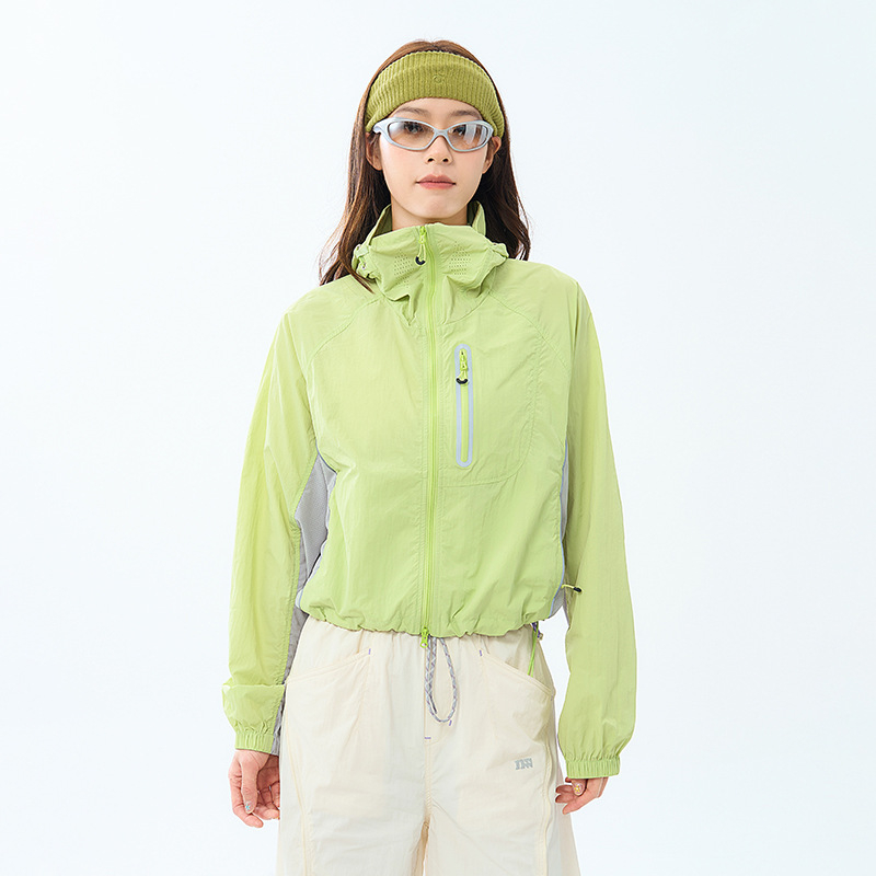 Woodpecker unisex najlon windbreaker s UV zaštitom UPF50+, kapuljačom, brzo se suši, prozračna, lagana