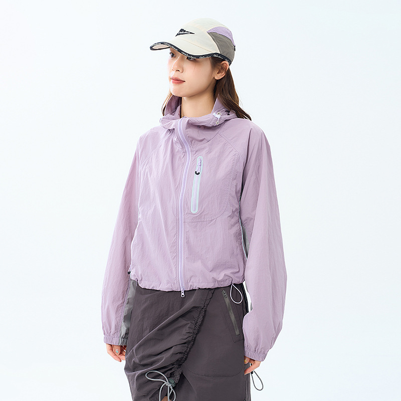 Woodpecker unisex najlon windbreaker s UV zaštitom UPF50+, kapuljačom, brzo se suši, prozračna, lagana