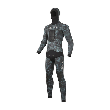 Dvojdielny neoprenový oblek na potápanie, 3,5 mm, maskovací vzor, udržiava teplo