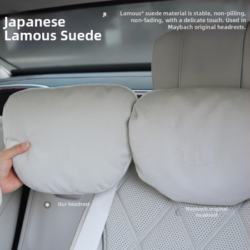 Automašīnas galvas balsts ar jostas atbalstu un kakla spilvenu, Vienkāršs stils (Zīmols: Evans; Ārējais materiāls: zamšs; Pildījums: bioloģiskais velūrs; Stils: Vienkāršs; Sezona: der visām sezonām)